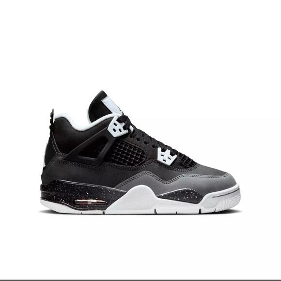 NEW Nike Air Jordan 4 Retro (PS) Black White ‘Fear’ FV4537-002 Youth Size 1Y - Picture 3 of 7
